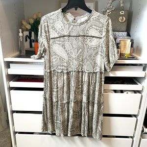 Women’s Green Paisley Dress by Endless Rose - Mini dress with sleeves